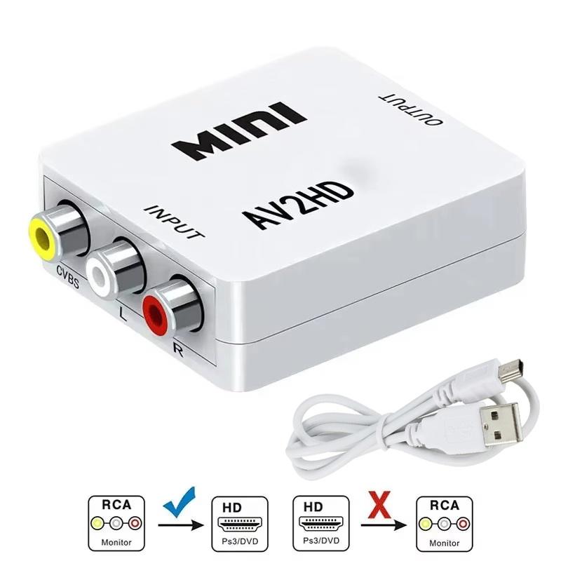 HDMI-compatible To RCA AV Video Composite Adapter Converter 1080P HDMI2AV AV2HDMI Adapter For HDTV PS3 PS4 PC DVD XBox Projector