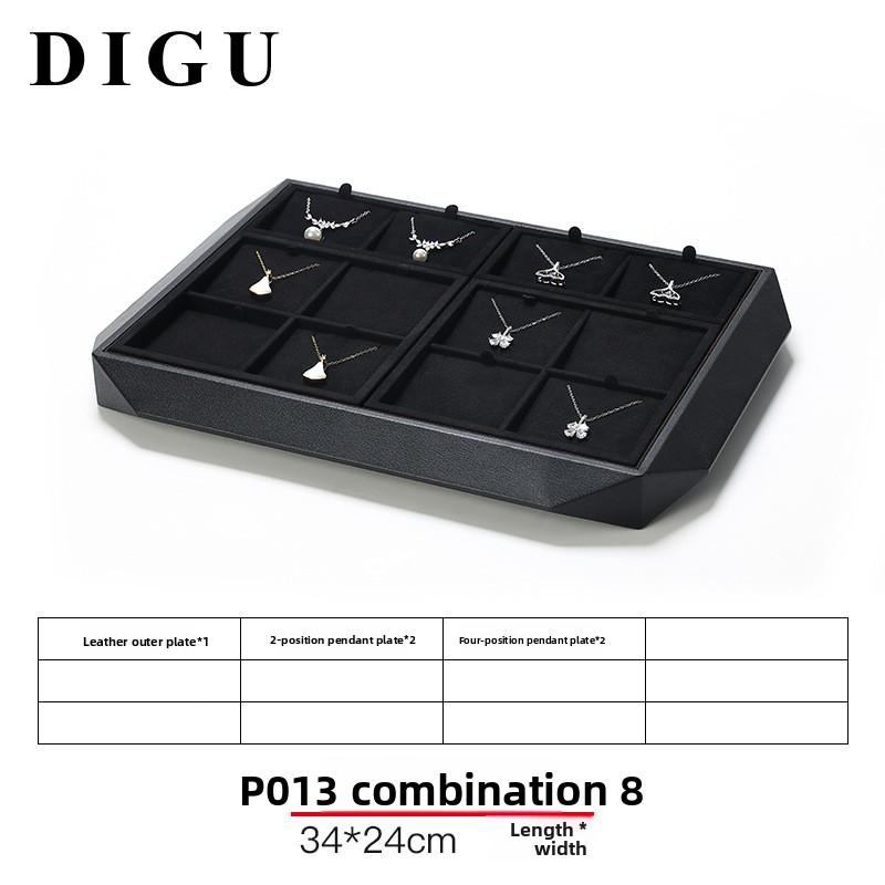 

Digu jewelry tray - pu leather jewelry display stand for necklaces, pendants, bracelets, rings, and accessories