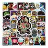 50 Cartoon European and American Retro Doodle Creative Tablet Suitcase Car Suitcase Decoration Stickers