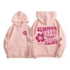 Hooded Women's Print Pullover Hoodie Long Sleeve Outer Wear