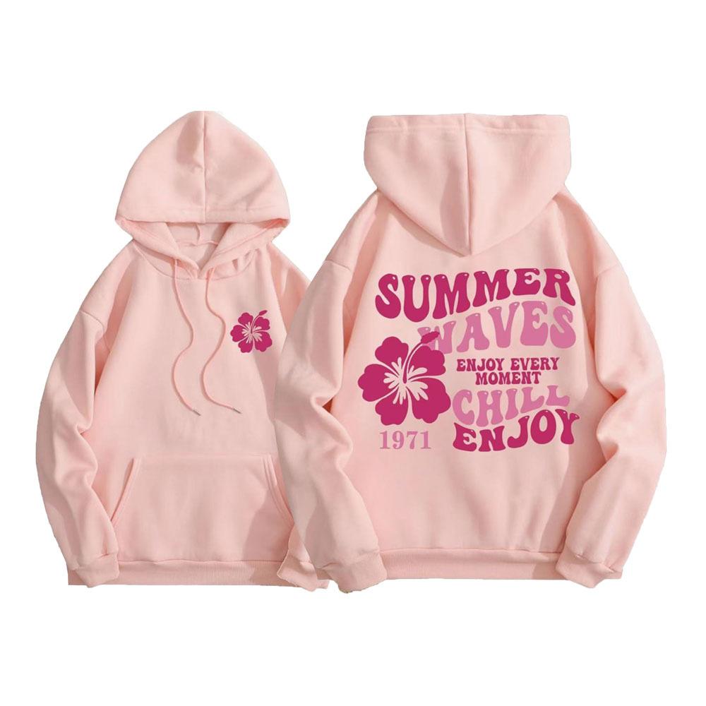 Hooded Women's Print Pullover Hoodie Long Sleeve Outer Wear