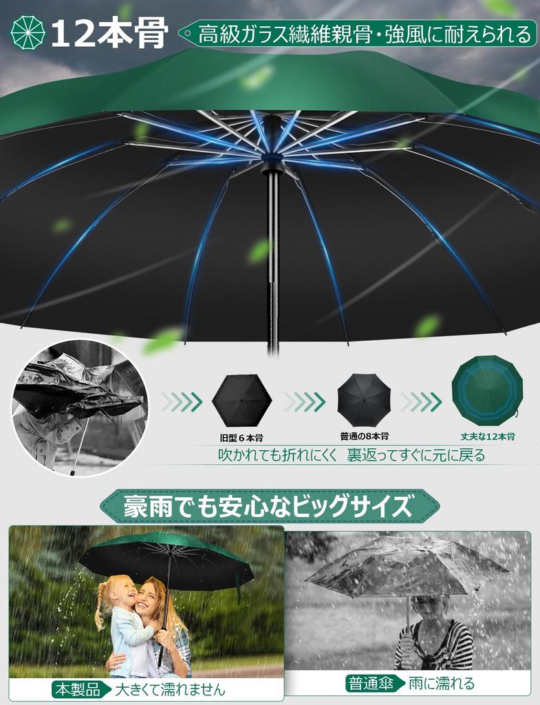 Reverse Folding Folding Automatic Opening and Reverse Folding Folding Super Water Extra Large Long Strong Wind Resistant for Both Sunny and Rainy
