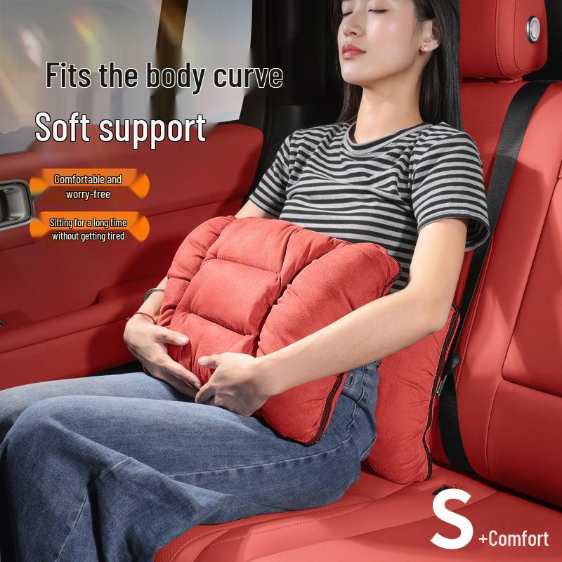 Flannel Headrest & Lumbar Support with Neck Pillow for Porsche Cayenne, Macan, 911, Panamera, 718, Taycan