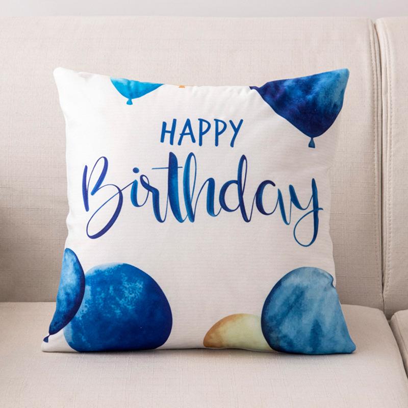 45x45cm Nordic Ins Cartoon Printing Square Pillowcase Living Room Sofa Office Seat Cushion Cover Home Decoration