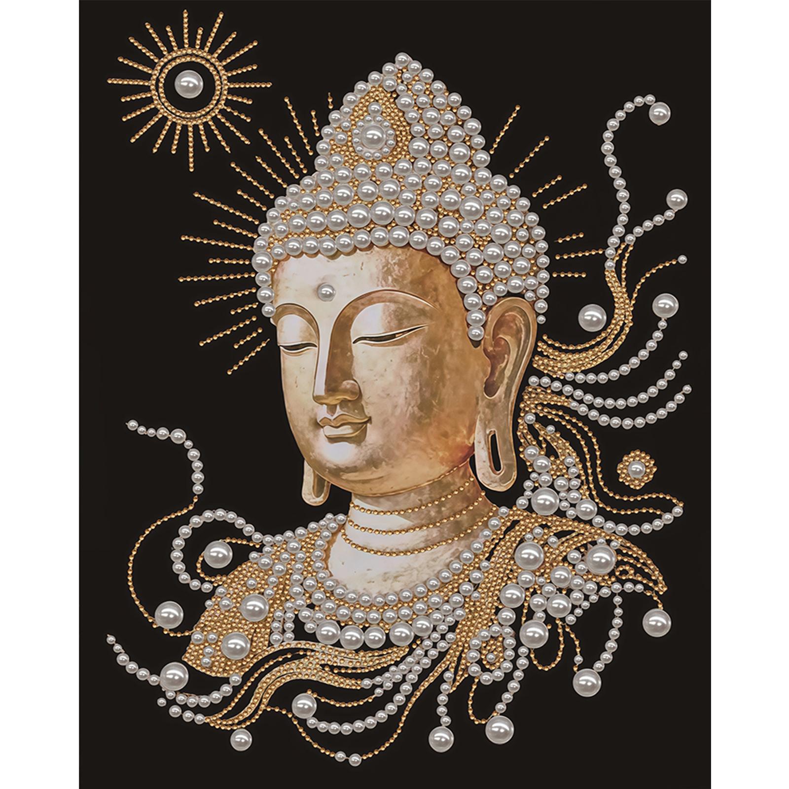 

Gold Buddha DIY Pearl Gem Paintings Picture Arts Craft for Adults/Beginners Gift Home Decor 40x50cm No Frame