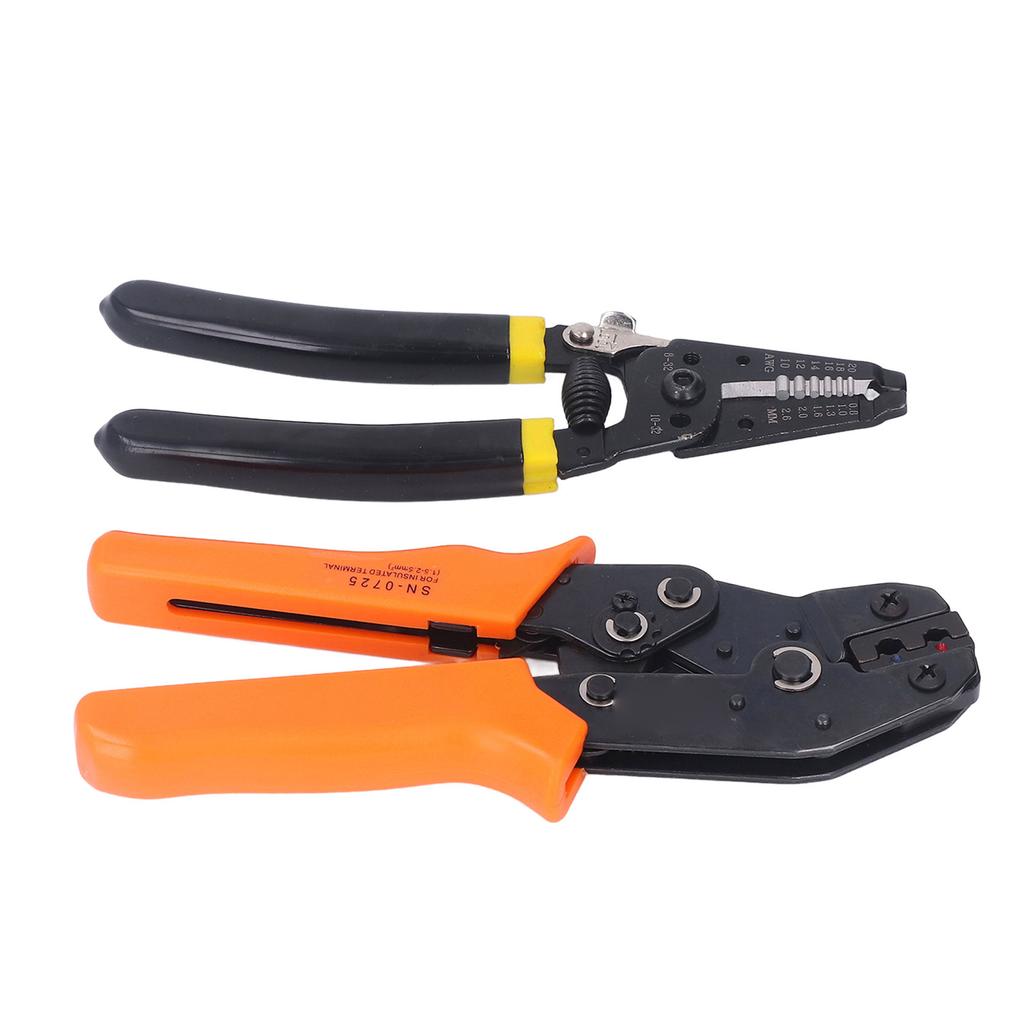 Wire Crimping Tool Kit with 4 Interchangeable Jaws Striper Cutter Crimper Pliers for Terminals