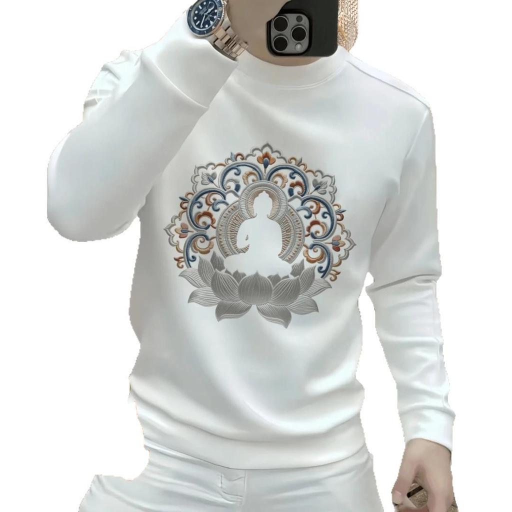 2025 Versatile Luxe Hoodie - Round Neck, Thick Velvet, Trendy Street Style, Autumn/Winter Long Sleeve