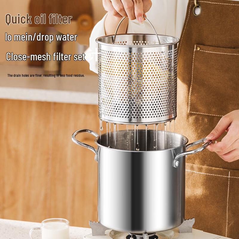 Wutuo 16cm Edelstahl Fritteuse Topf