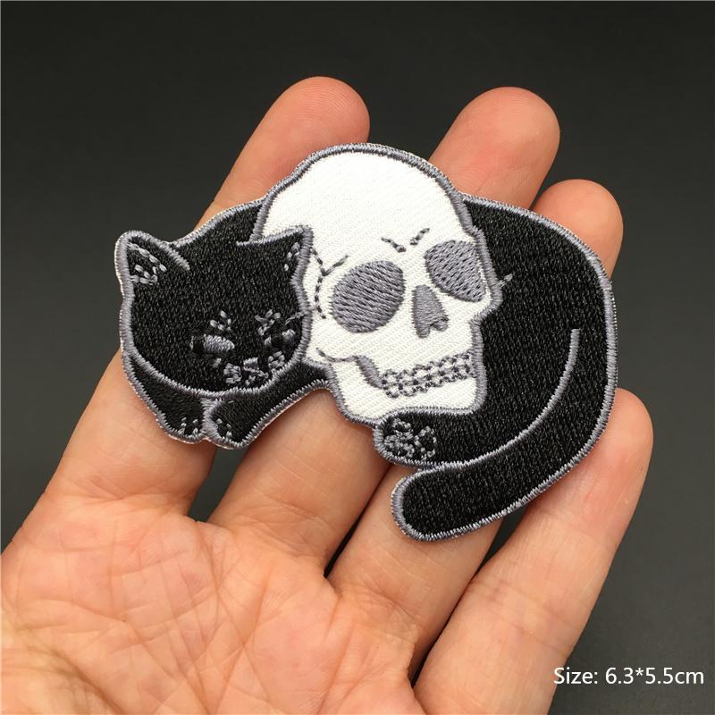 Punk Bestickte Aufnäher Für Kleidung Aufbügelbare Patches Applikationen Diy Anime Kleidung Thermoklebende Aufkleber
