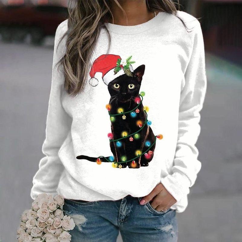 3D Printed Long Sleeve Round Collar Hoodie3d Print Long Sleeve Crew Neck Sweater