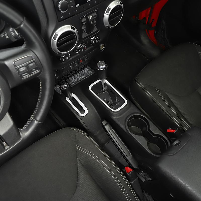 ABS Auto Getriebe Trim Dekoration Abdeckung Aufkleber Fit für Jeep Wrangler JK 2011-2017 Innen Zubehör