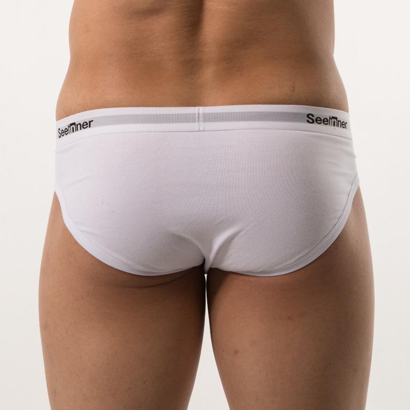 Mutandine da uomo a vita bassa in cotone a triangolo con sollevamento del fondoschiena e tasca elastica per lo sport