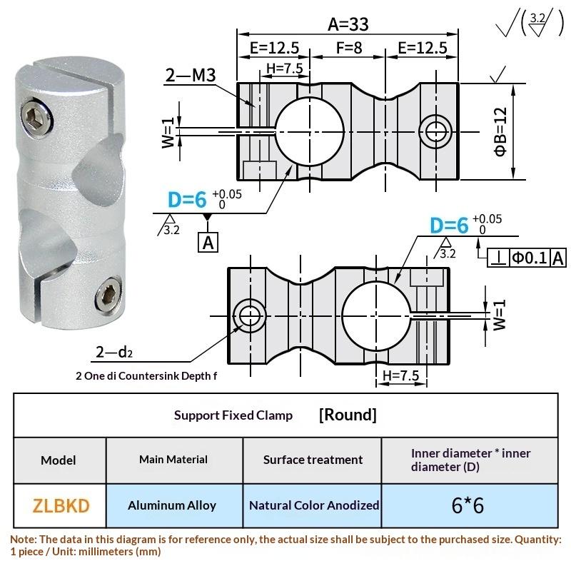 Hliníková slitina Upínací svorka pro upevnění válce Držák křížové osy Svorky vzpěr Křížový blok optické osy Upínací držák ocelové trubky Connecti