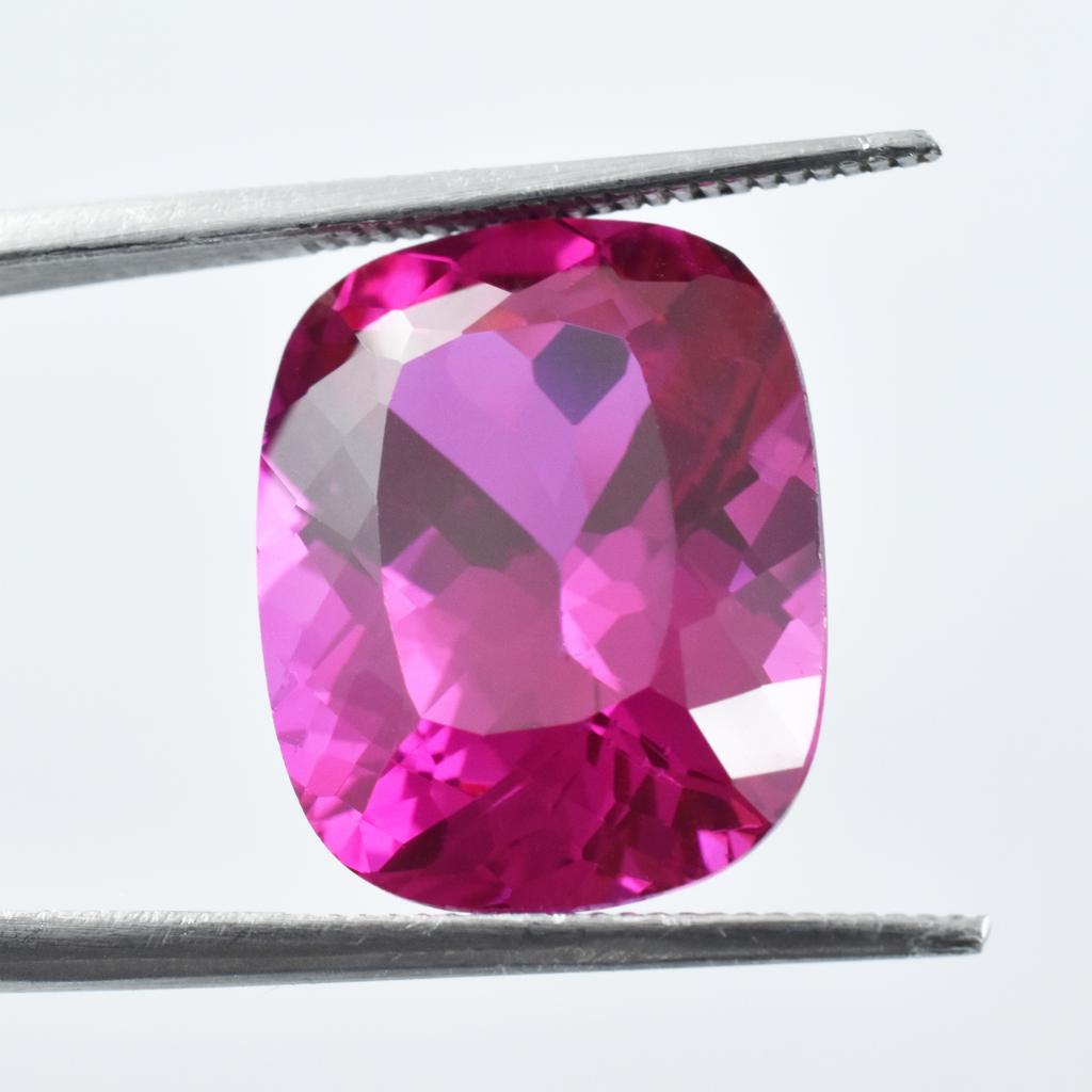 Natural Pink Sapphire Loose Gemstone Cushion Cut 14.70 Ct September Birthstone for Gem Collections