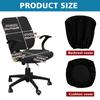 2pcs/set Office Split Chair Cover Elastic Computer Lift Rotate Chair Slipcover Removable Seat Cover Furniture Protector