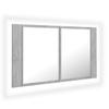 VidaXL Bathroom Cabinet with LED Mirror Concrete Grey Acrylic 804968
