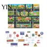 Portable Car Play Mat for Travel 51" X 39" Kids Rug Playroom Classroom, Educational Town City Road Washable Games Traffic Mat, Non Slip Carpet