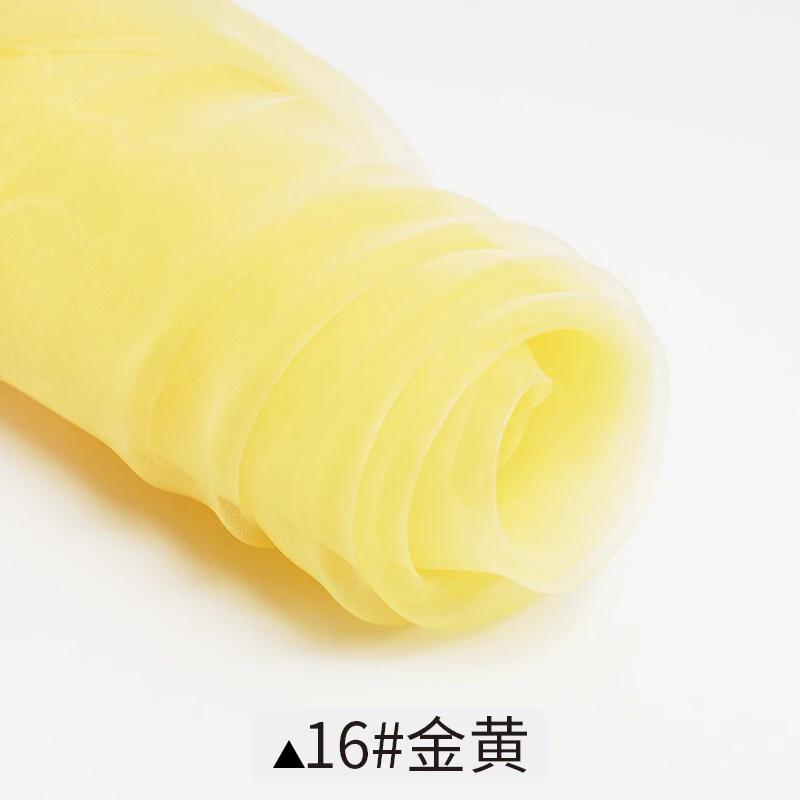 1m/2m/5m Soft Organza Mesh Fabric Making Wedding Dresses Curtain Scene Decoration Handmake DIY Sewing Fabrics TJ0031