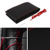 Car Steering Wheel Knitting Set Needle and Thread Faux Leather Car Cover Kit DIY Soft Textured Car Accessories