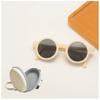 Toddler Folding Foldable  Sunglasses Cute Round Sunglasses Bulk Toddler Glasses for Kids Boys Girls Beach Outdoor Sport