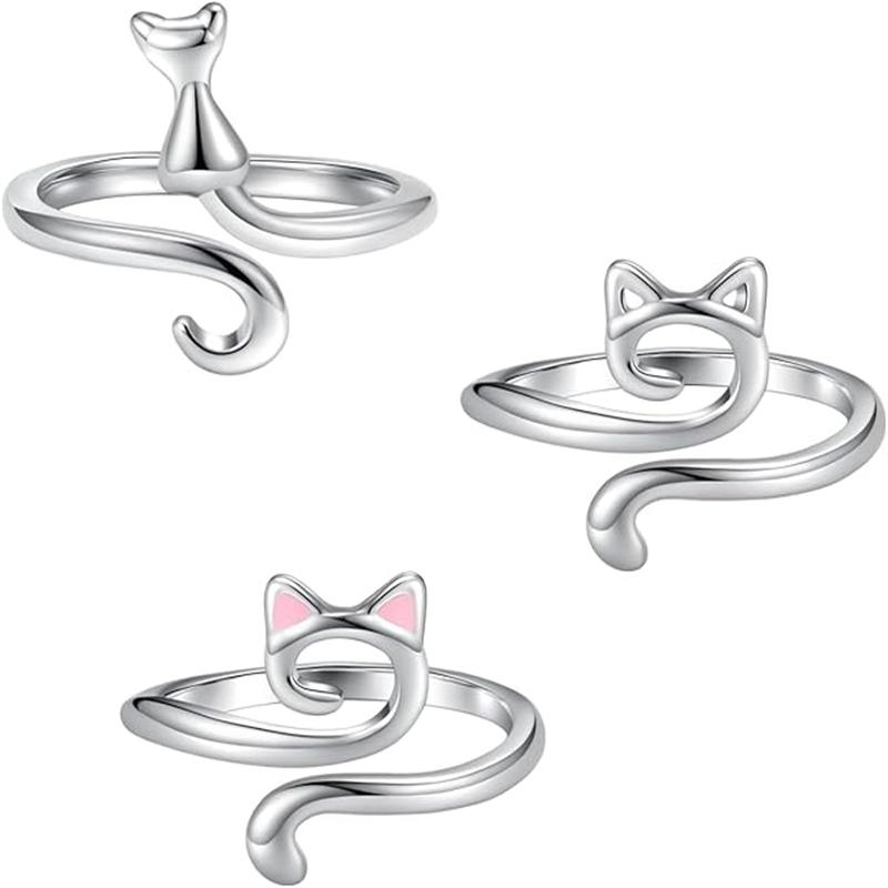 

Милые кошачьи уши, вязаное крючком проволочное кольцо с регулируемым натяжением, петля для вязания, аксессуары для швейной пряжи, обернутые нитками кольца, инструменты для вязания крючком