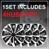 Set of 4 R15 Wheel Trims, 15 Wheel Caps, Steel Rim Decorative Caps, Rim Covers for Most Car Brands