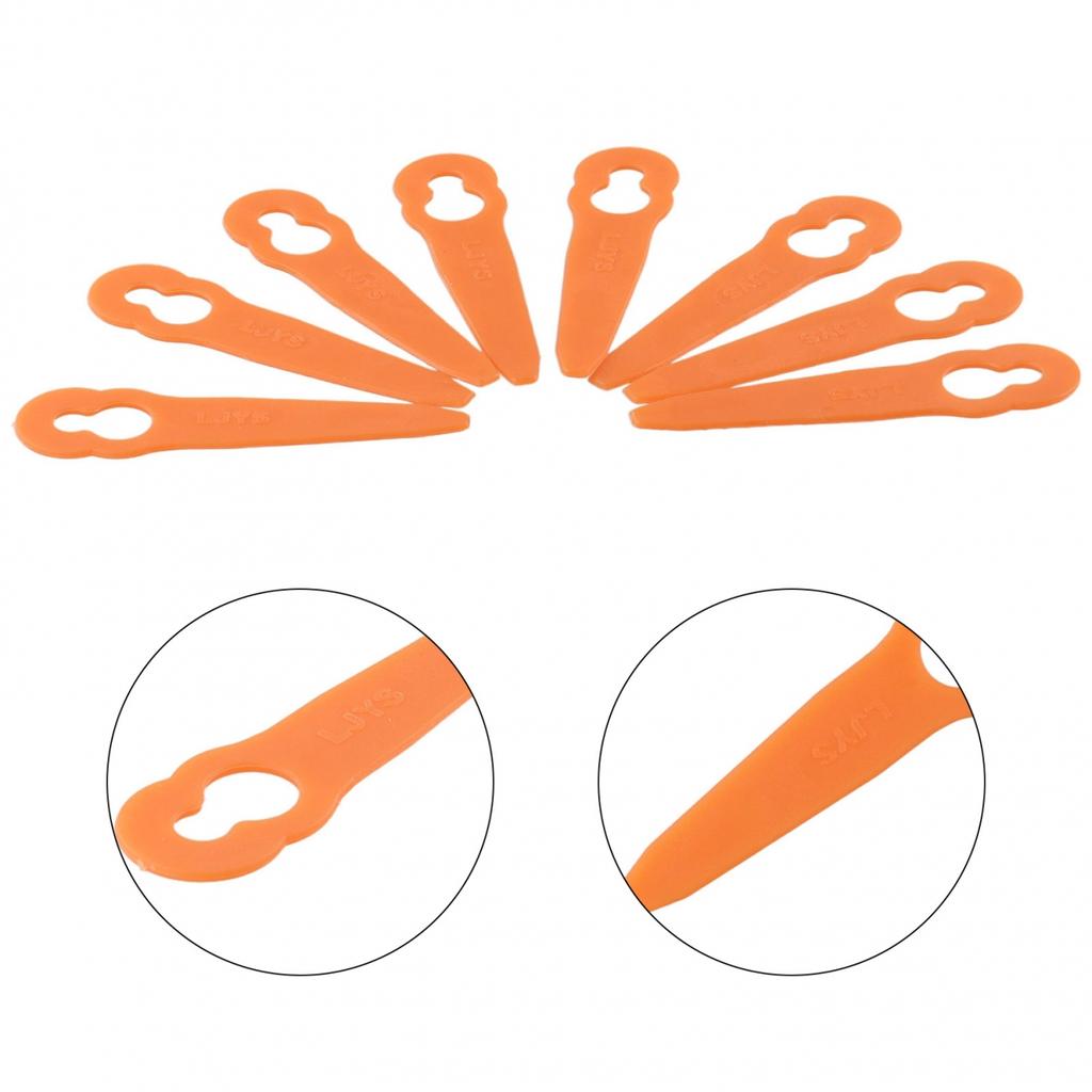 40pcs Plastic Lawn Mower Blades 40pcs Orange Plastic