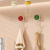 Wall Hanging Hook with Suction Cup Base, No Drill Storage for Bathroom, Kitchen, and Entryway