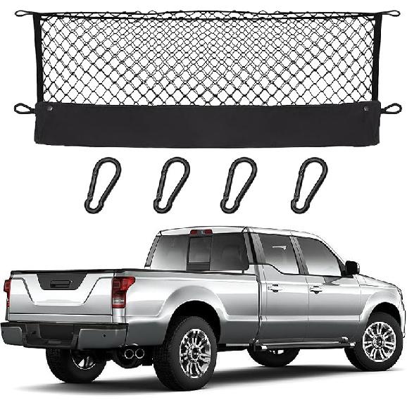 Cargo Net Truck Bed Trunk Compatible With 2025 2024 -2013 Chevrole Pickup Chevy Silverado & Colorado WT LS LT LTZ & GMC Sierra 1500/2500HD/3500HD Car