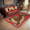 Bohemian Tibetischer Tiger Floral Teppich Nachttisch Bodenmatte Rutschfest Vintage Tier Teppich Marokkanische Teppiche für Wohnzimmer Dekorativ