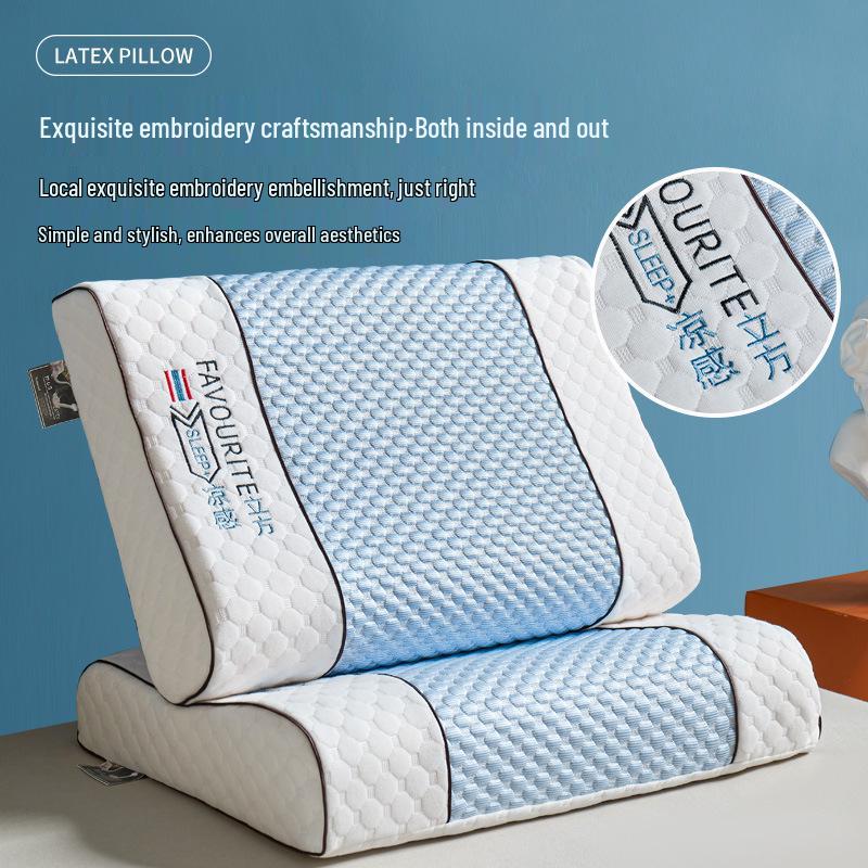 Thailand Latex Cool Pillow - Summer Ice Bean Neck Support for Dorms and Homes