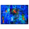 Leinwanddruck, Blaue Abstraktion handgemalt