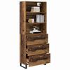 Highboard with Drawers 2 pcs Reclaimed Wood Effect Particleboard