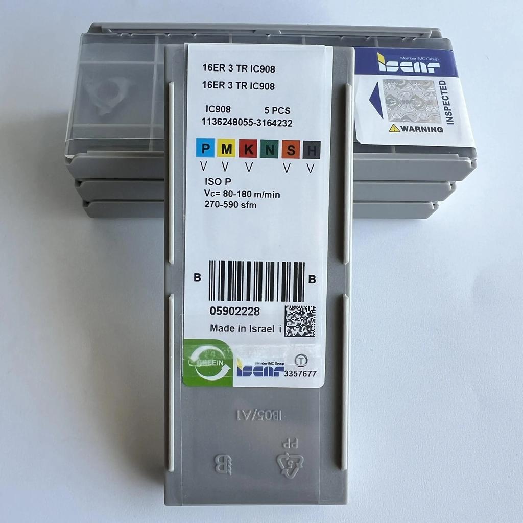 ISCAR / 16ER3TR IC908 /Industrial indexable carbide inserts 10 Pcs