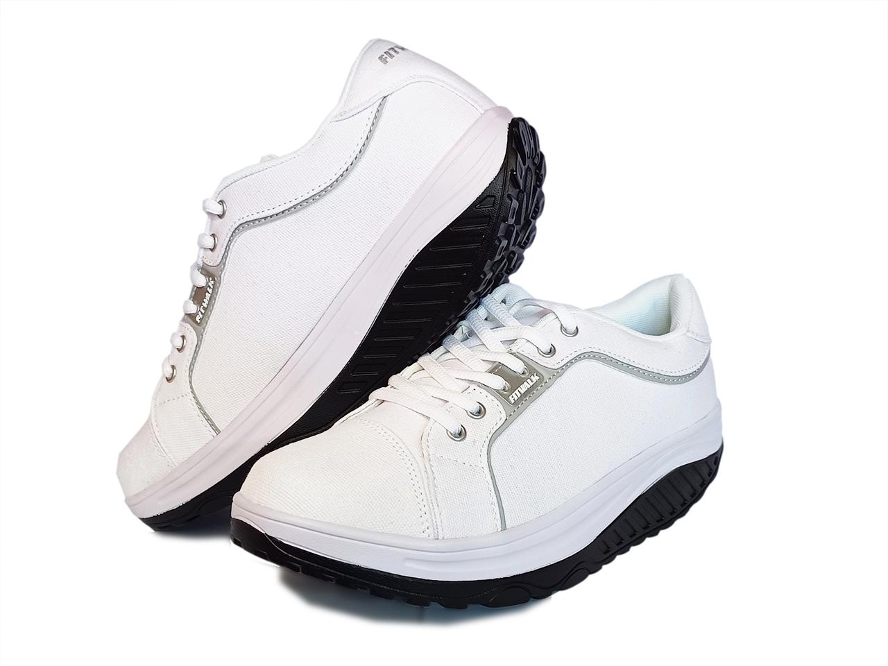 Scarpe da ginnastica Fit Walk con suola a bilanciere Bianche 42 white