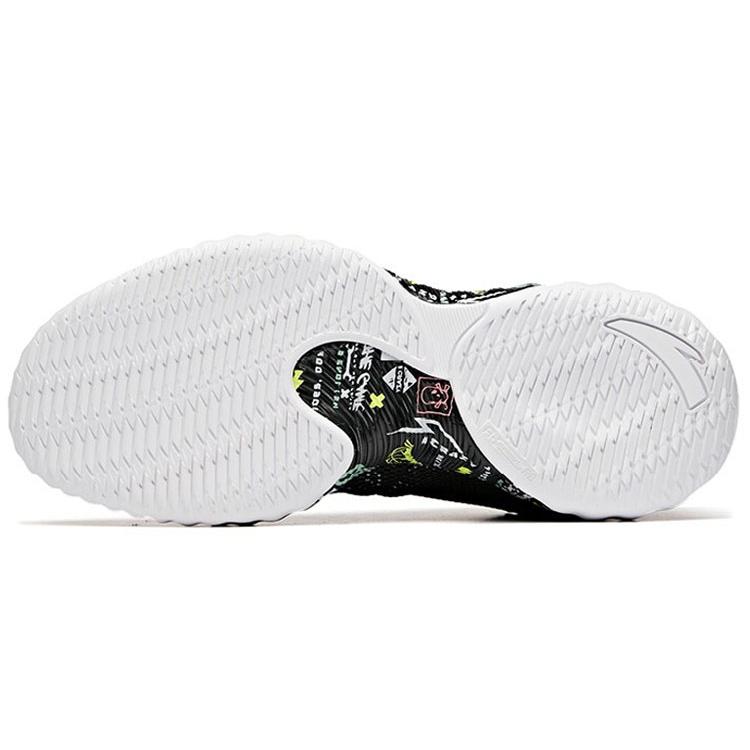 New Anta A shock Cushioning Anti Slip Wear Resistant Breathability Low Top Basketball Shoes Men's Black 112031605-1