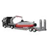 Alloy Semi Flatbed Trailer Truck Toy with Submarine Educational Realistic Construction Vehicle