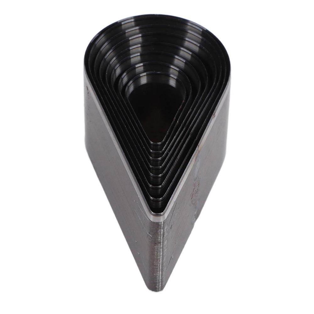 8 Pcs Teardrop Shape Leather Cutting Dies With Storage Box One Hole Design Leather Punching Tool Carbon Steel Leather Die Cutter