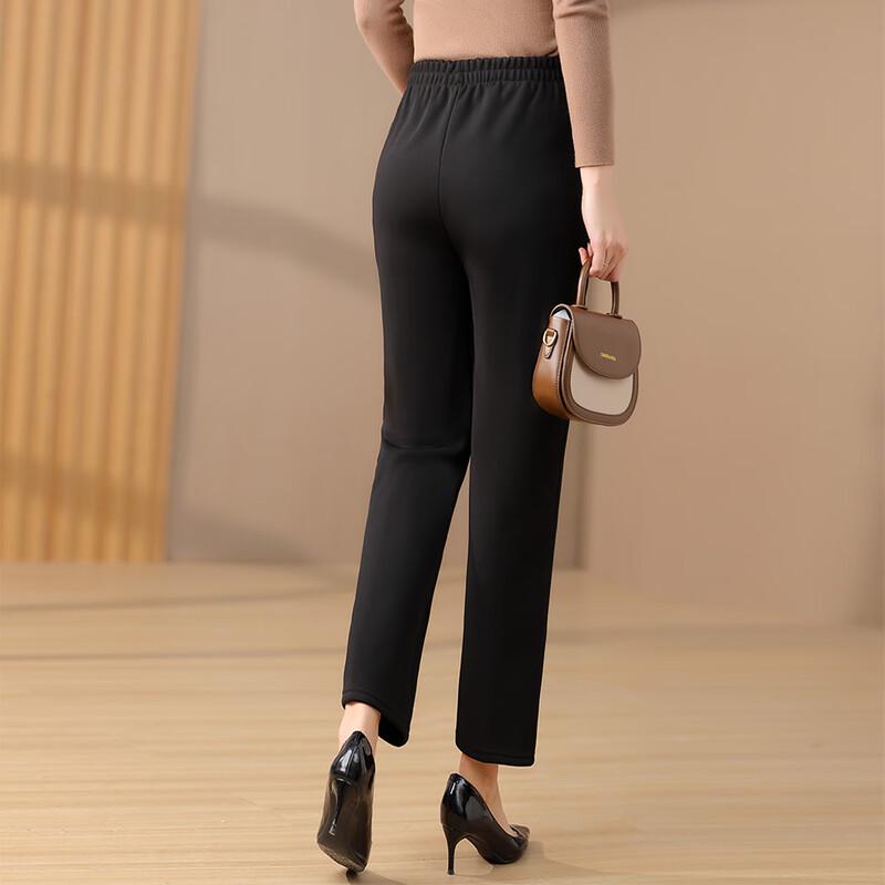 Pasit Women's Fleece Lined Straight-Leg Casual Pants