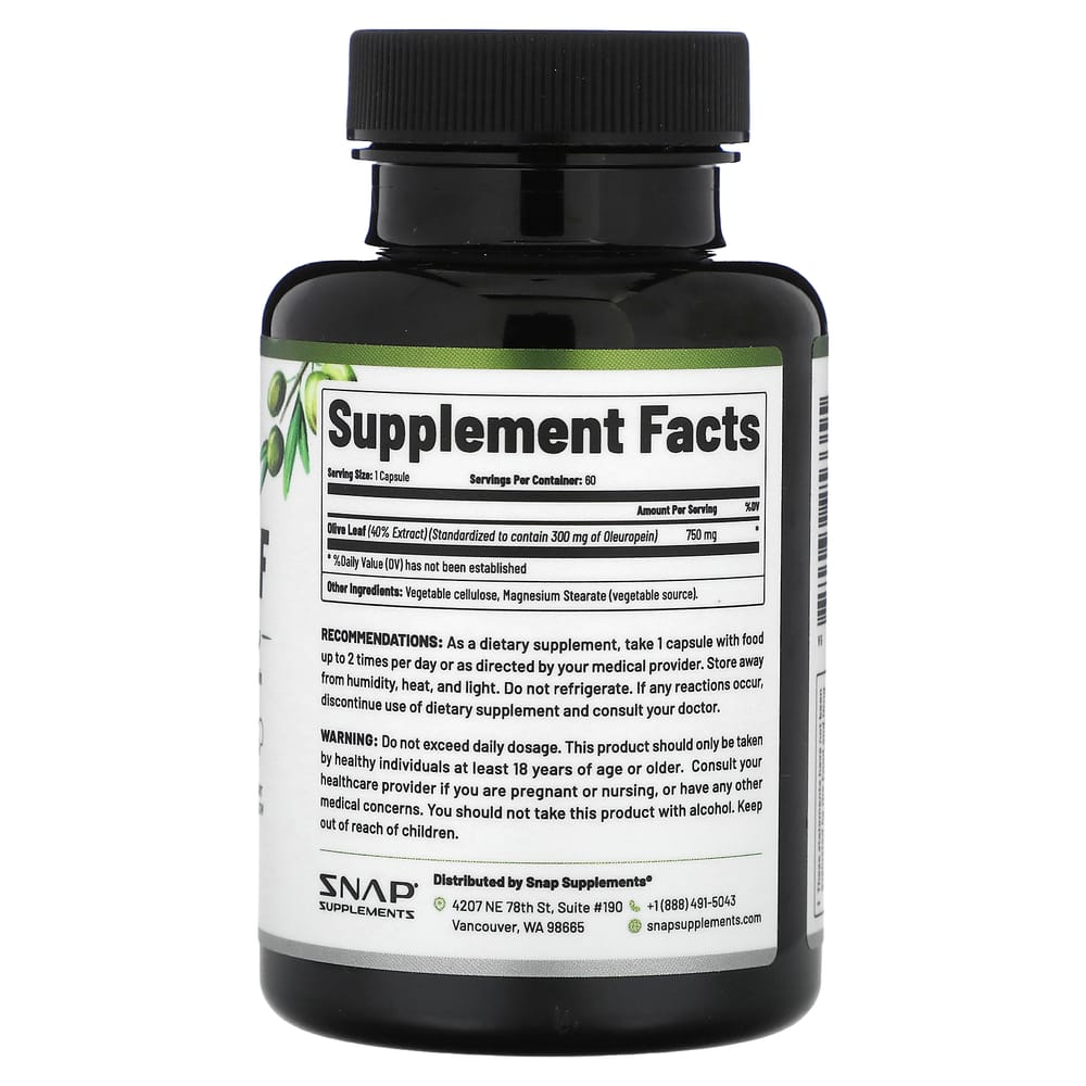 iHerb Olive Leaf Maximum Strength 750mg, 60 Capsules