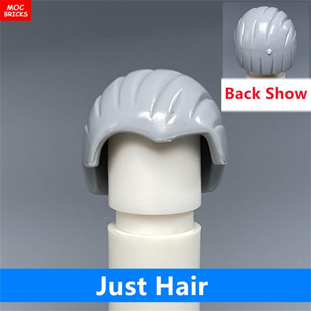 MOC Bricks 4cm Figure Body Wear Male Boy Fire Brown Hairs Assembled Building Blocks Educatinal Plastic Toys