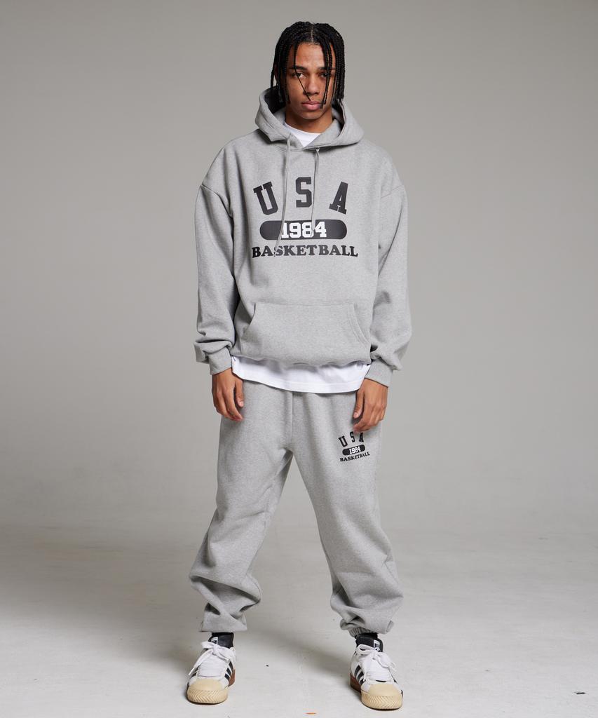 CREAM SODA LAB Usa Logo Training Jogger Pants Grey Black