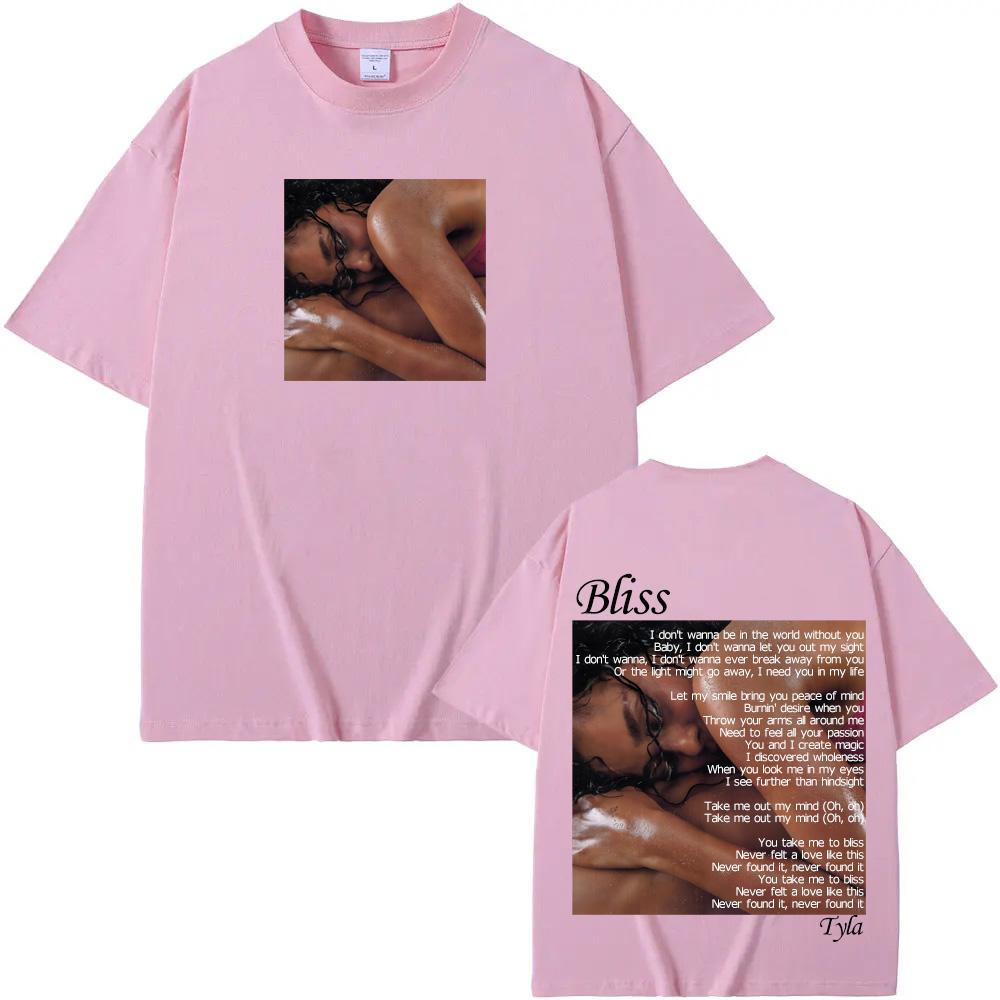 Tyla - Bliss Retro Tričko Grafický potisk Hip Hop 100% bavlna Tričko Krátký rukáv Módní tričko Dámské oblečení Vysoká kvalita