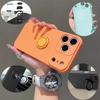 360°Rotating Metal Car Holder Ring Matte Liquid Silicone Shockproof Phone Case For iPhone 17 Pro Max Air Bumper Soft Back Cover