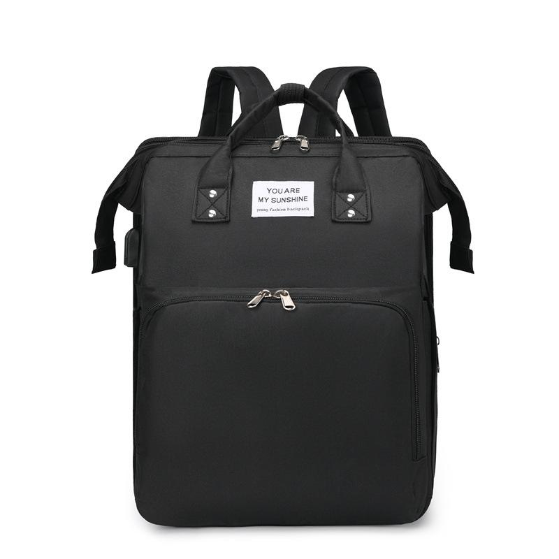 

Многофункциональная сумка для мамы для трансграничной торговли: Складная детская кроватка и рюкзак с USB, солнцезащитным козырьком и большой вместимостью