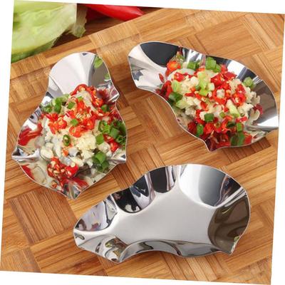 Stainless Steel Oyster Saucer Kitchenware Tray Kitchen Pot Shovel Soup Spoon Tray Seasoning Butterfly Soy Sauce Dish