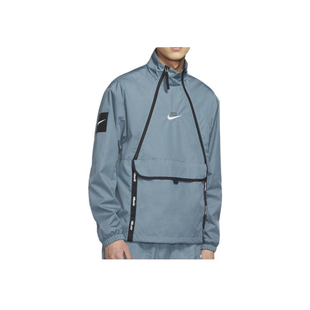 Nike Reflective Logo Print Casual Sports Jacket Men Jackets Ozone-Blue CU4119-031