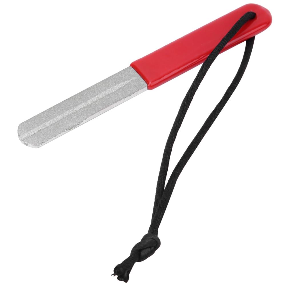 Outdoor Pocket Diamond Fish Hook Knife Sharpener Sharpening File Fishing Tool Accessory