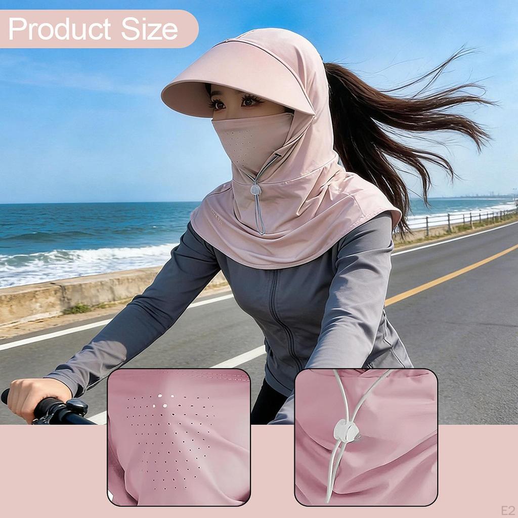 Balaclava Face Full Cover Breathable Hat Cap with Wide Brim for Men Women Running