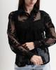 Women's Shirt with Lace LK Brand 1185 XS Black